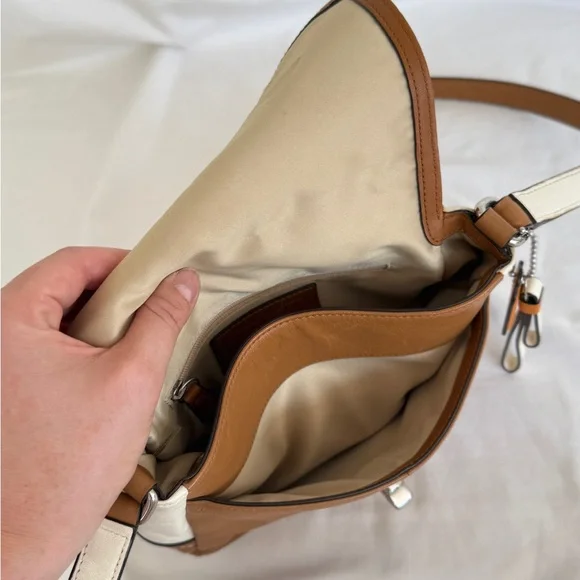 Coach Timeless Tan and Brown Leather Crossbody Bag - Picture 8 of 16